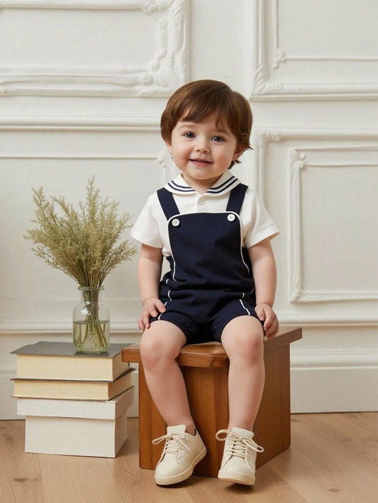 Mummy & Mee, 2pcs Baby Boy Summer Cute Versatile Short Sleeve Shirt,Pants Outfit