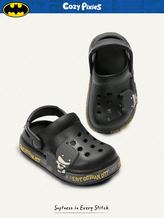 Mummy & Mee, BATMAN X Cozy Pixies Casual Cute Cartoon Comfortable Baby Clogs, Versatile Everyday Wear
