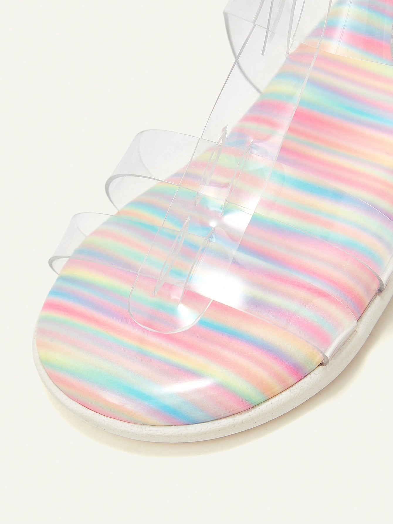 Cozy Pixies 1 Pair Versatile Cute Transparent Jelly Casual Flat Sandals
