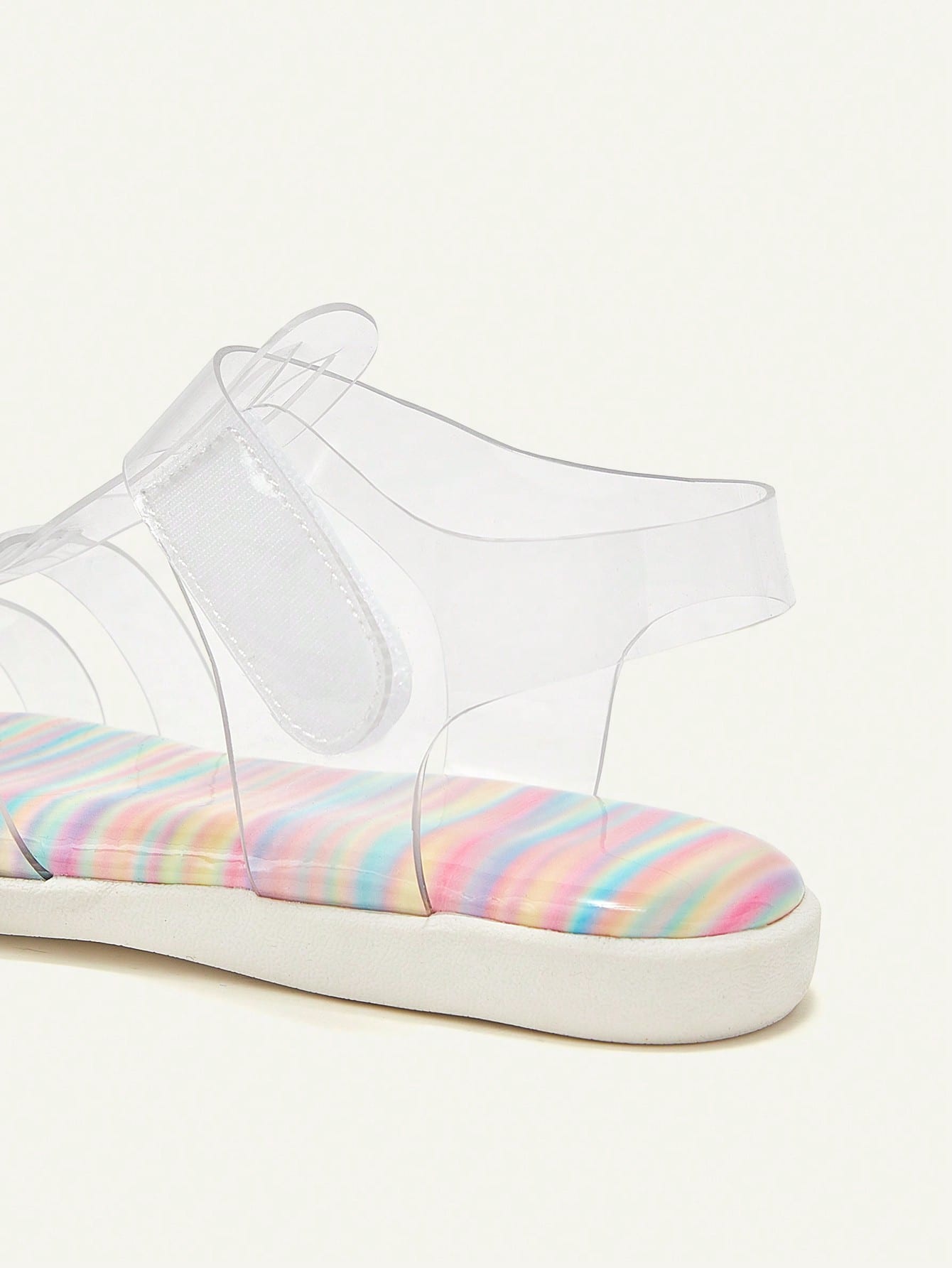 Cozy Pixies 1 Pair Versatile Cute Transparent Jelly Casual Flat Sandals