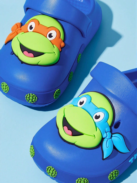 Mummy & Mee, TEENAGE MUTANT NINJA TURTLES | SHEIN Cute Cartoon Blue Children's Garden Slippers