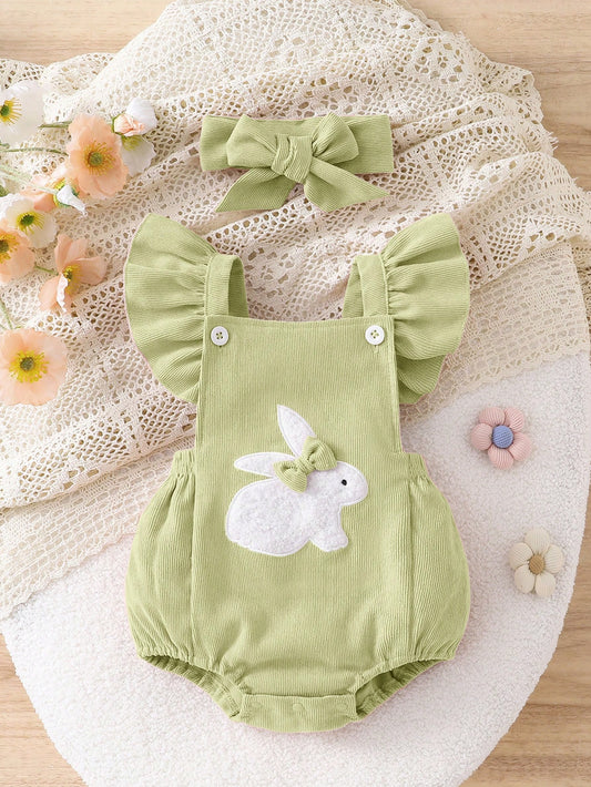 Mummy & Mee, Playful Pals 2pcs Baby Cute Rabbit Embroidery