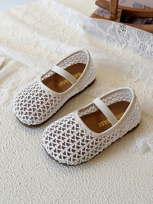 Mummy & Mee, Girls' Hollow Mesh Breathable Sandals 2026 New Lightweight Soft Sole Non-Slip Princess Shoes For Kids