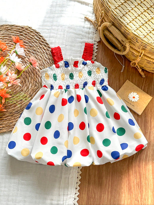 Mummy & Mee, Vintaside Kids Baby Girls' Summer Polka Dot Pattern Cute Sweet Style Spaghetti Strap Dress