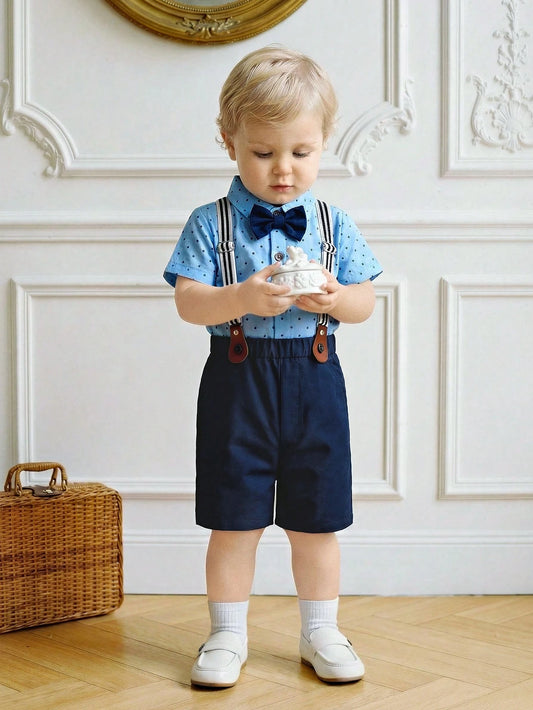 Mummy & Mee, Souflis Souflis 2pcs Baby Boy Vintage British Style Formal Gentleman Outfit