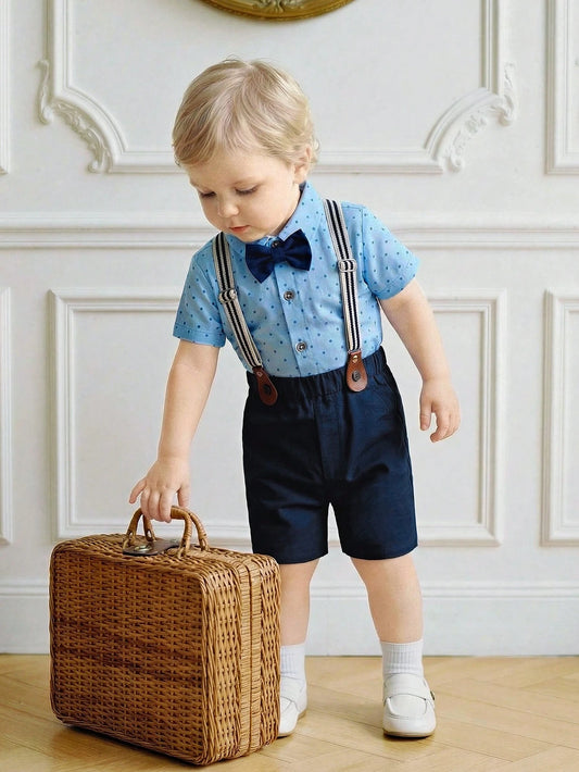 Mummy & Mee, Souflis Souflis 2pcs Baby Boy Vintage British Style Formal Gentleman Outfit