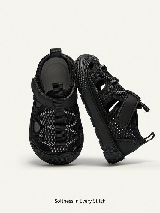 Mummy & Mee, Cozy Pixies 1 Pair Of New Black Fashionable Mesh Sandals For Boys And Girls Black