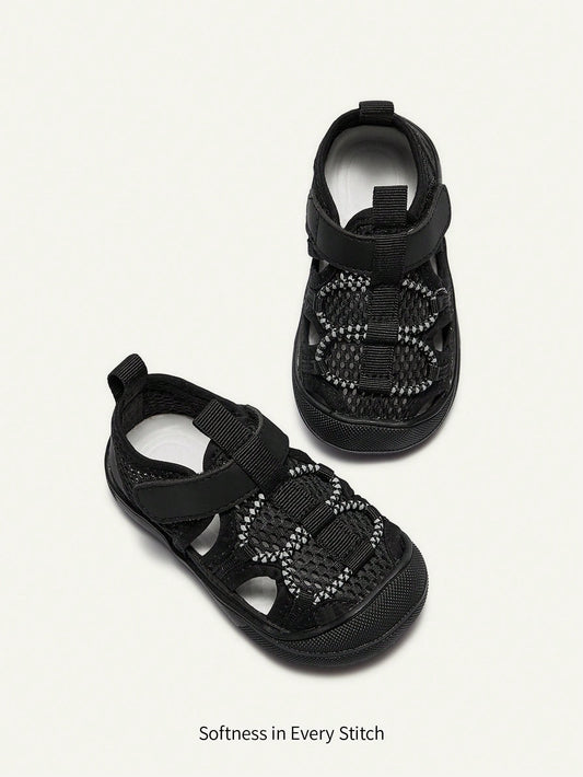 Mummy & Mee, Cozy Pixies 1 Pair Of New Black Fashionable Mesh Sandals For Boys And Girls