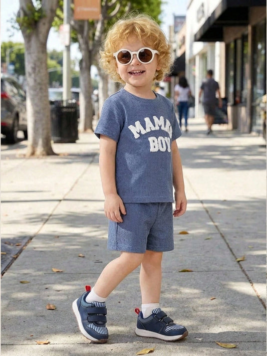 Mummy & Mee, Cozy Pixies A Pair Of Spring And Summer Fashion Versatile Fun Cute Stripes Blue Seaside