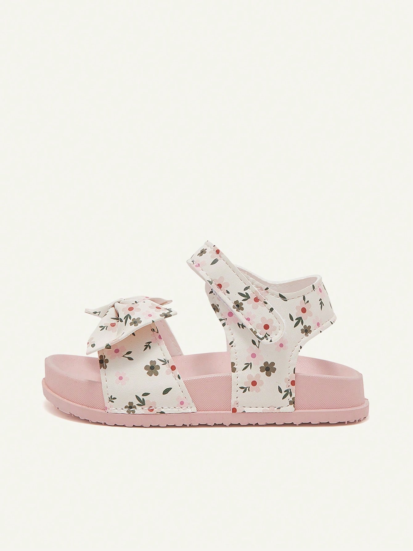 Cozy Pixies 1 Pair of Floral Cute Children's Lightweight White Baby Flat Sandals