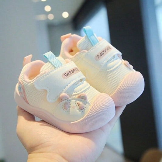Unisex Toddler Panda Decoration Fine Mesh Hook & Loop Sneakers