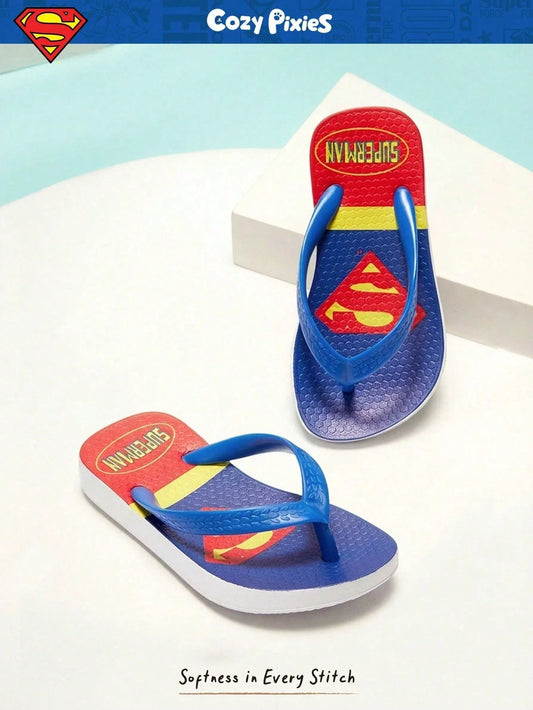 SUPERMAN X Cozy Pixies Summer Fun Pattern Baby Non-Slip Beach Slippers