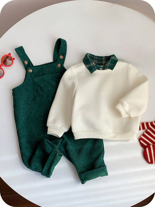 Baby Boy Fall And Winter Clothes Outfit Set, 2pcs/Set