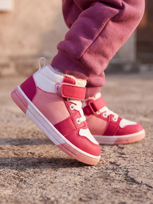 Pixies Autumn And Winter Fashion Versatile Fun Cute Pink Contrasting Color Girls High