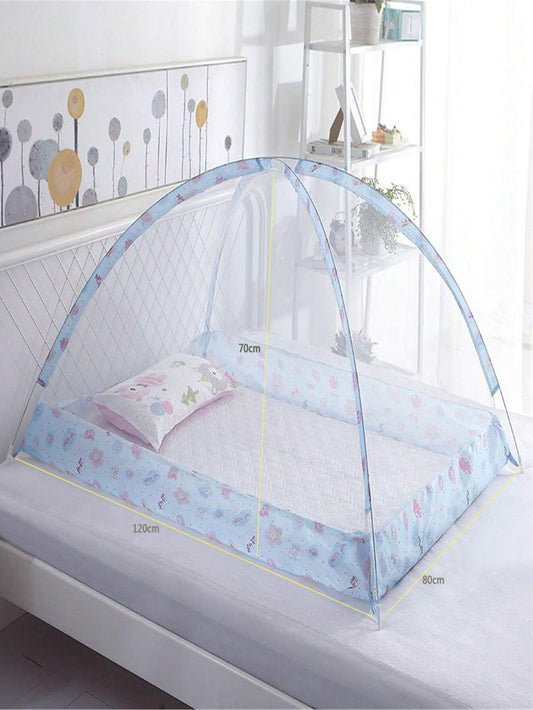 1 Piece Baby Baby Installation-Free Bottomless Anti-Mosquito Simple Mosquito Net Blue 80*120cm 0-3Y