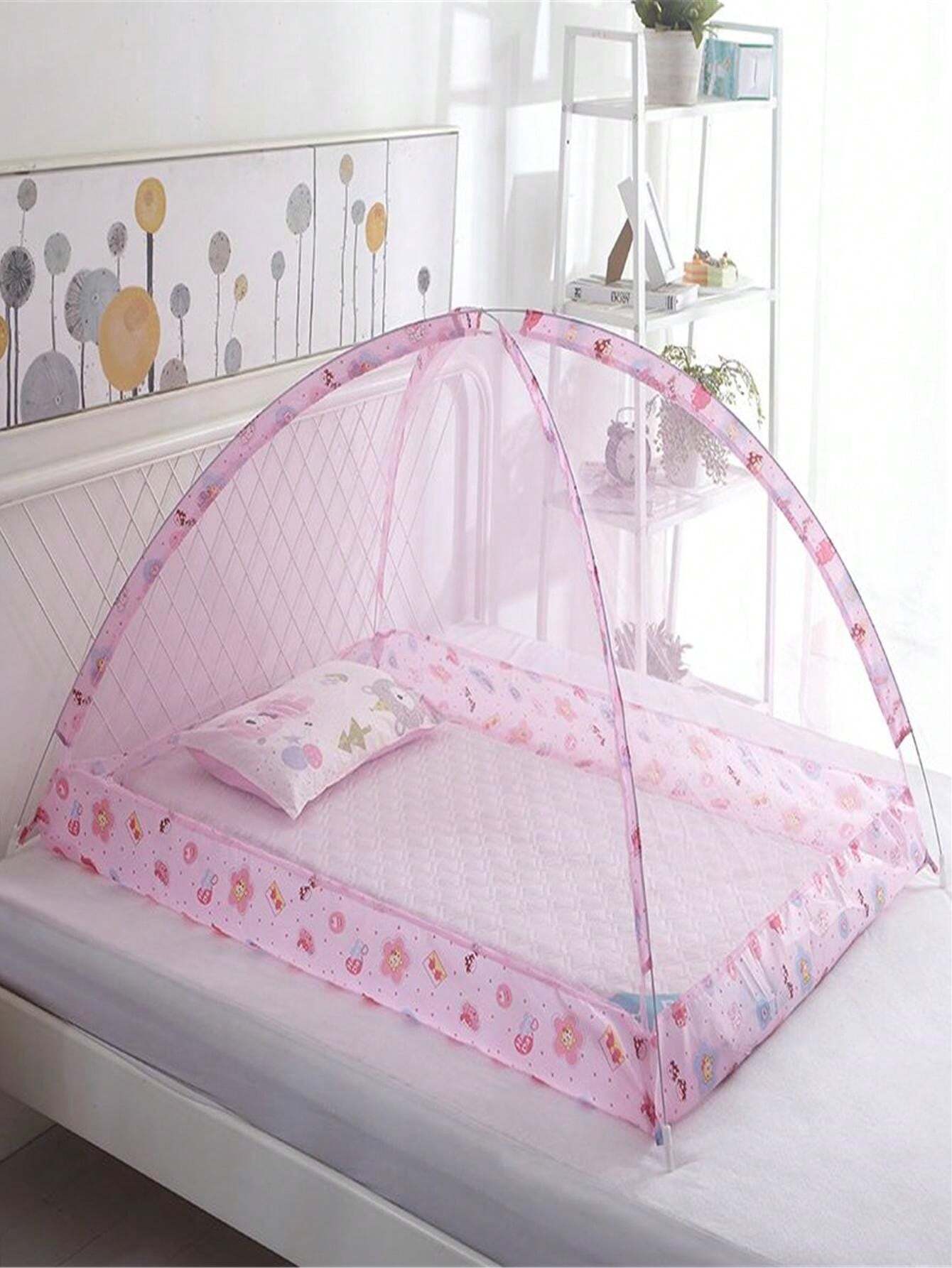 1 Piece Baby Baby Installation-Free Bottomless Anti-Mosquito Simple Mosquito Net Pink 80*120cm 0-3Y