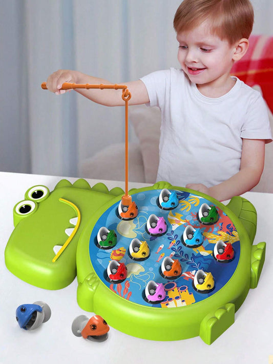 1 Set Of Random Color And Style Children's Magnetic Fishing Game Pretend Play Toy For Parent-Child Interaction One-Size Mint Green