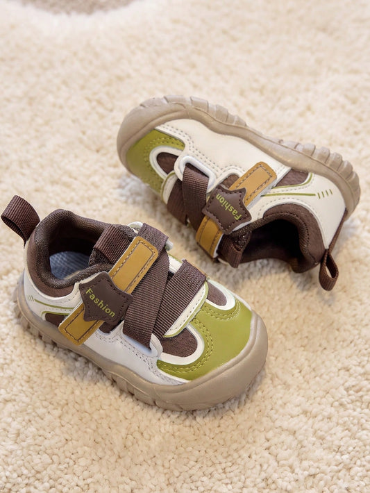 Retro Color-Block Anti-Collision Toe Design, Outdoor Casual Style