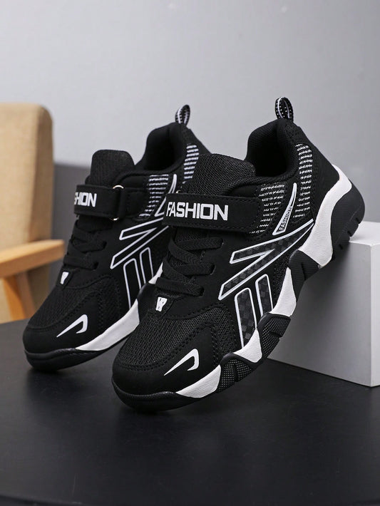 1 Pair Breathable Mesh Low-Top Sneakers, Suitable For Teenagers EUR28 Black