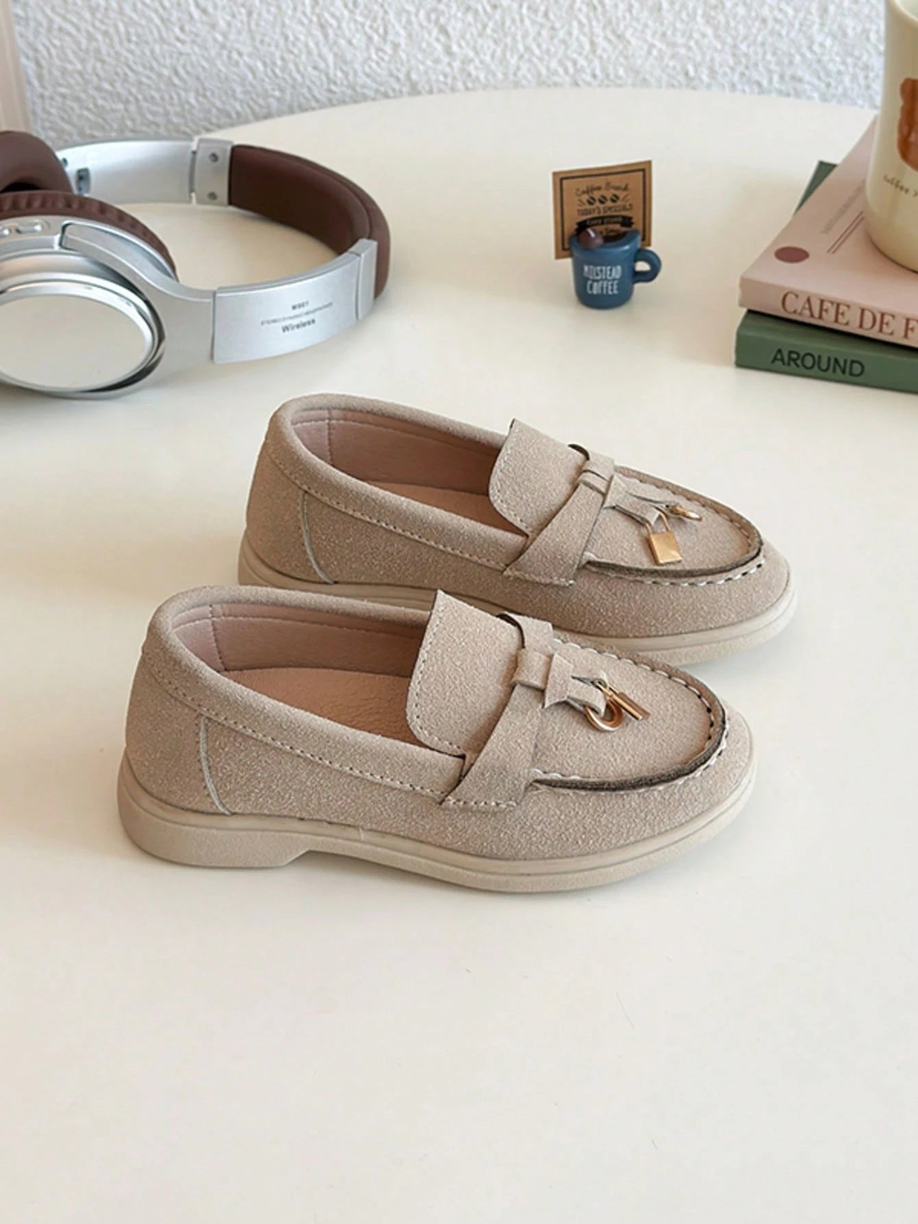 1 Pair Children Casual Solid Color Flat Loafers
