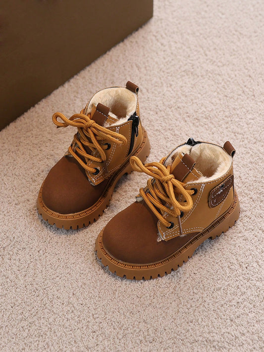 1 Pair Children's Outdoor Soft-Sole Comfortable Thick Warm Fashion Versatile Snow Boots