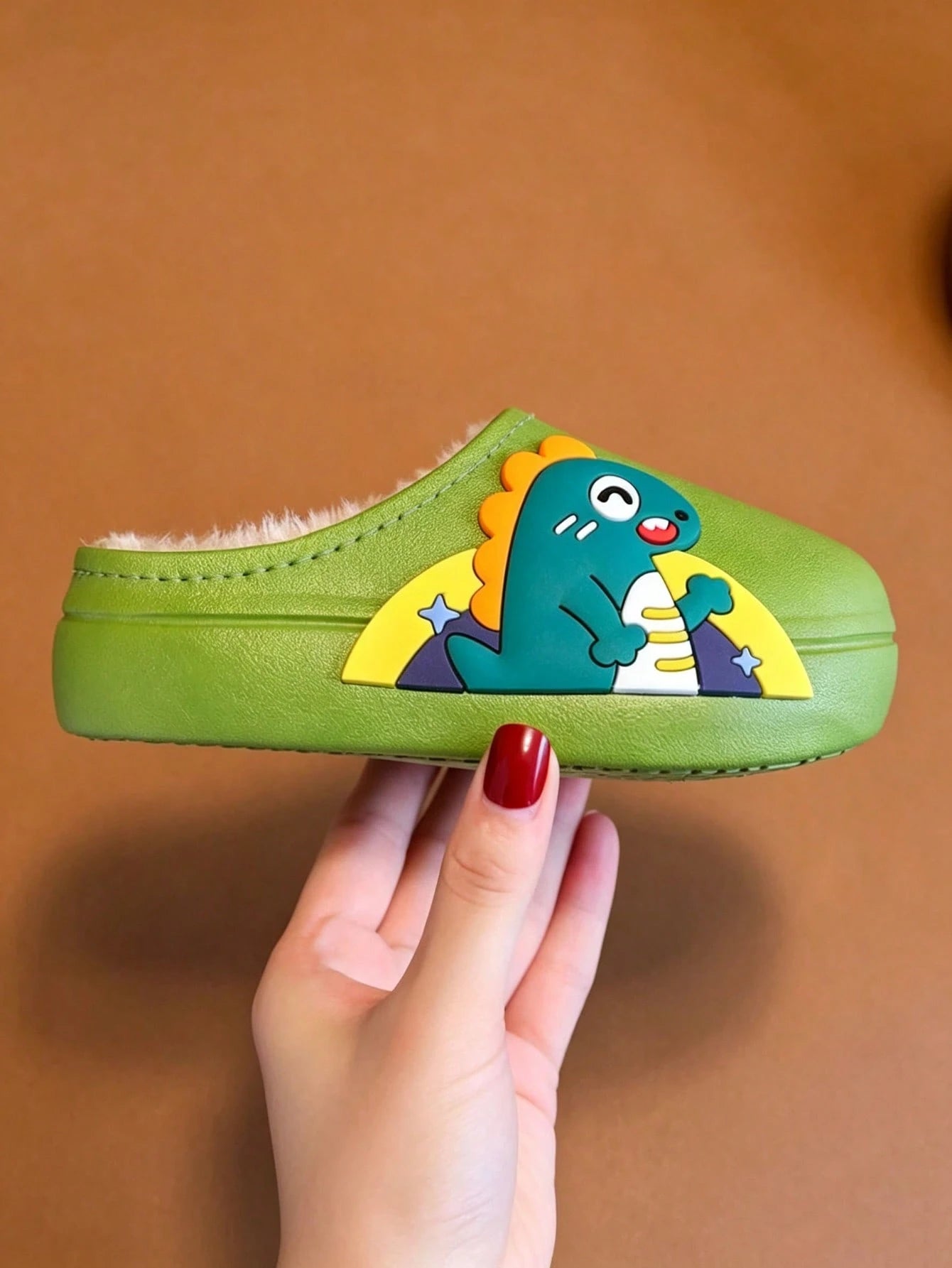 1 Pair Cute Cartoon Dinosaur Indoor Slippers For Boys And Girls