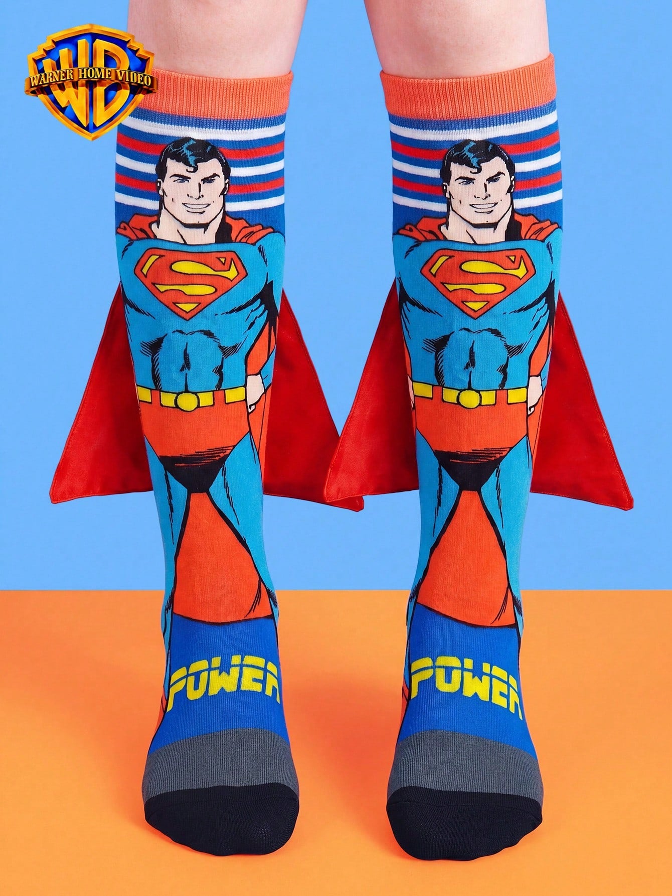 1 Pair Cute Superhero Fan Knee-High Socks And Fashionable Children's High Socks
