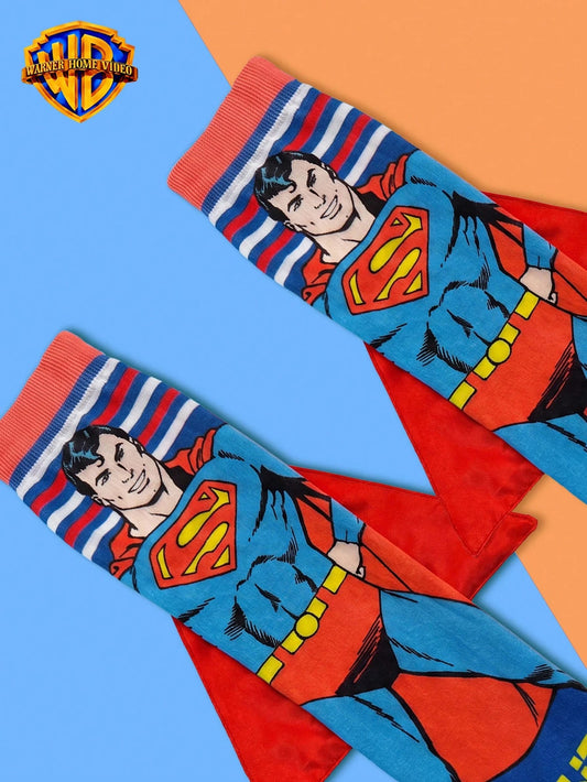 1 Pair Cute Superhero Fan Knee-High Socks And Fashionable Children's High Socks