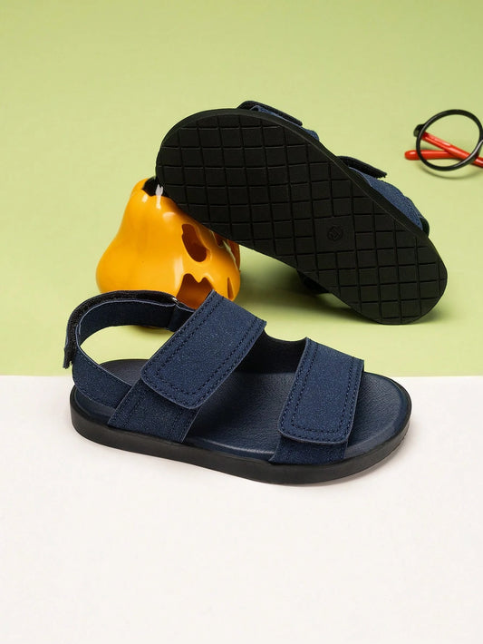 1 Pair Fashionable Solid Color Cute Toddler/Kids Soft Sole Flat Sandals