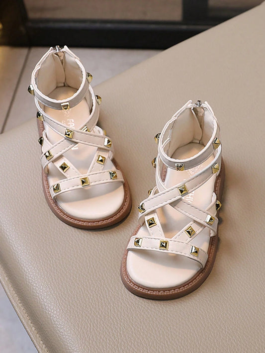 1 Pair Girls Summer Sandals, Roman Shoes, Fashion Sandals