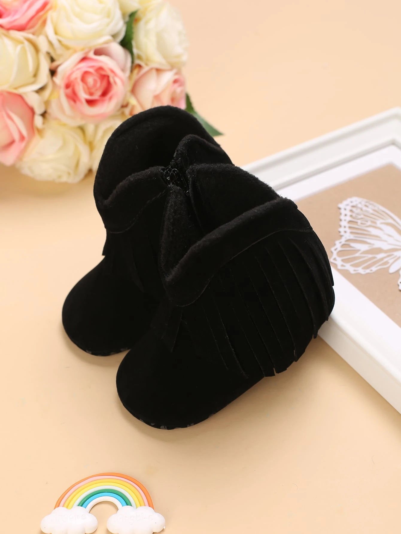1 Pair Infant Toddler Side Zipper Boots