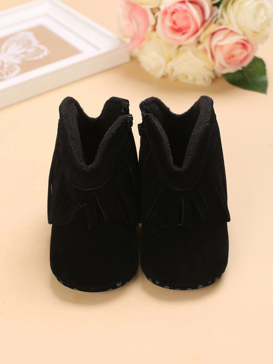 1 Pair Infant Toddler Side Zipper Boots