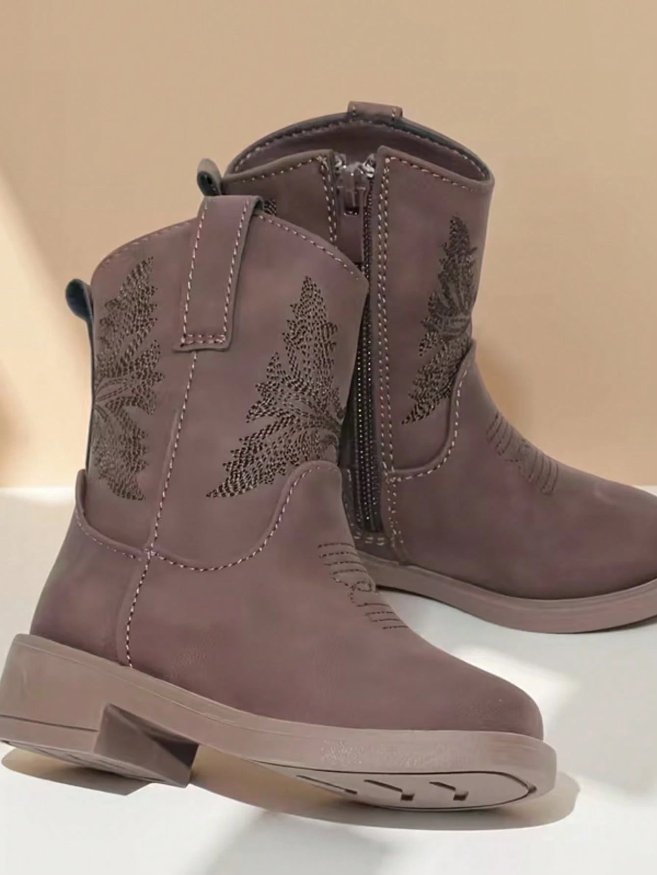 Embroidery Design, Soft & Comfortable, Non-Slip Rubber Sole, Dirt-Resistant Boots