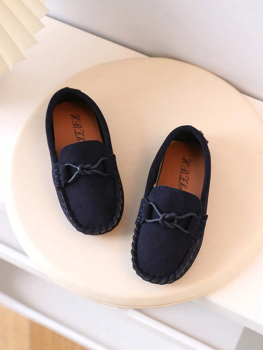 Solid Color Soft Sole Driving Loafers, Girls Flat Shoes
