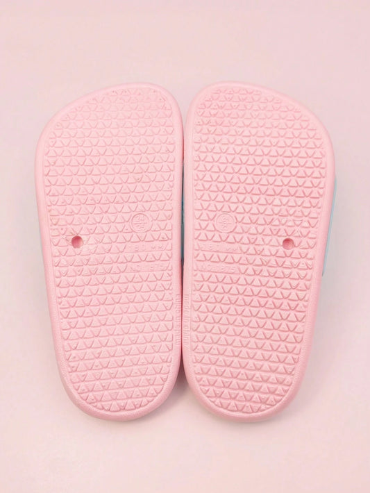 1 Pair Kids' Rainbow Unicorn Non-Slip Flat Slippers