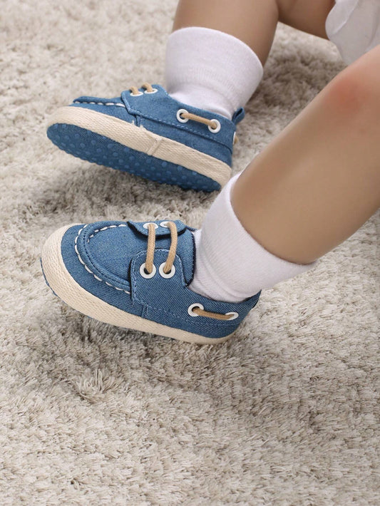 1pair Baby's Casual Sports Shoes With Perforation Detail And Front Strap Closure