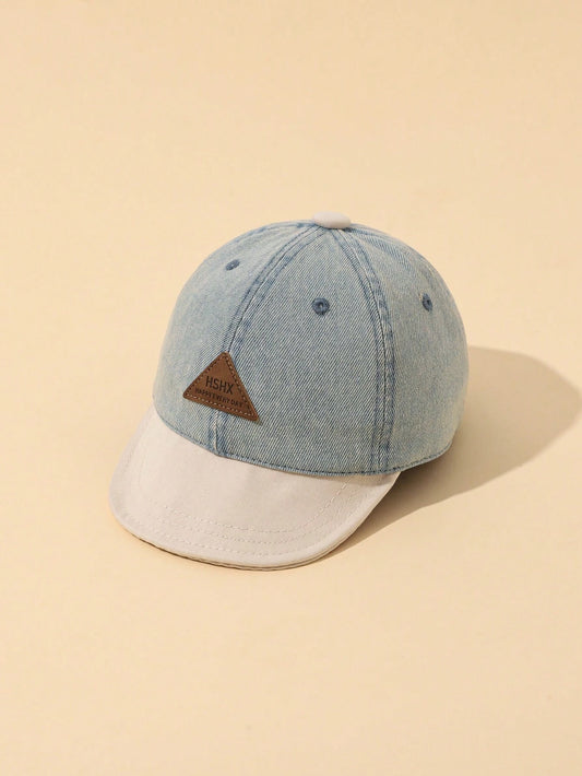 1pc Adjustable Baby Denim Baseball Cap, Versatile Casual Hat