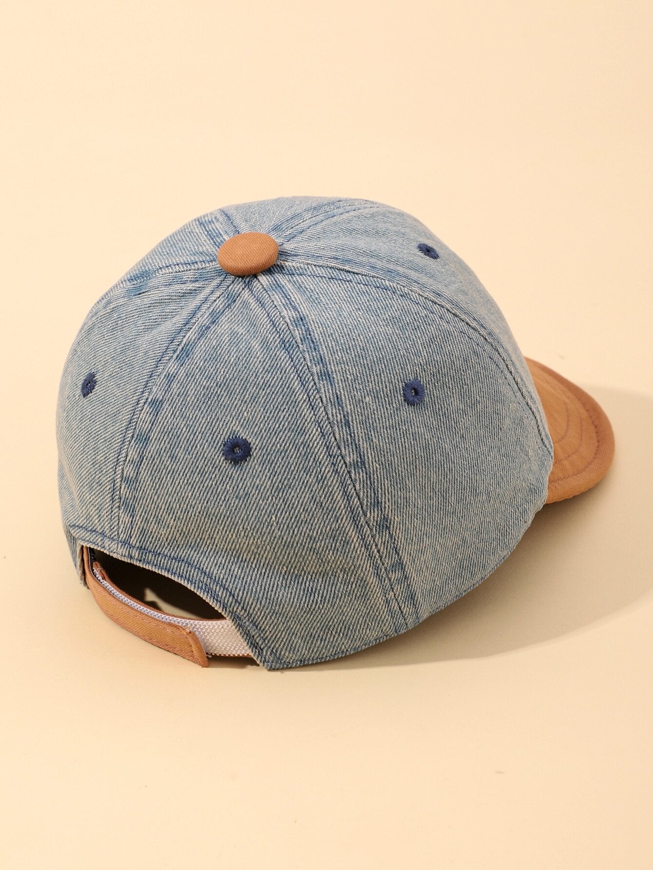 1pc Adjustable Baby Denim Baseball Cap, Versatile Casual Hat