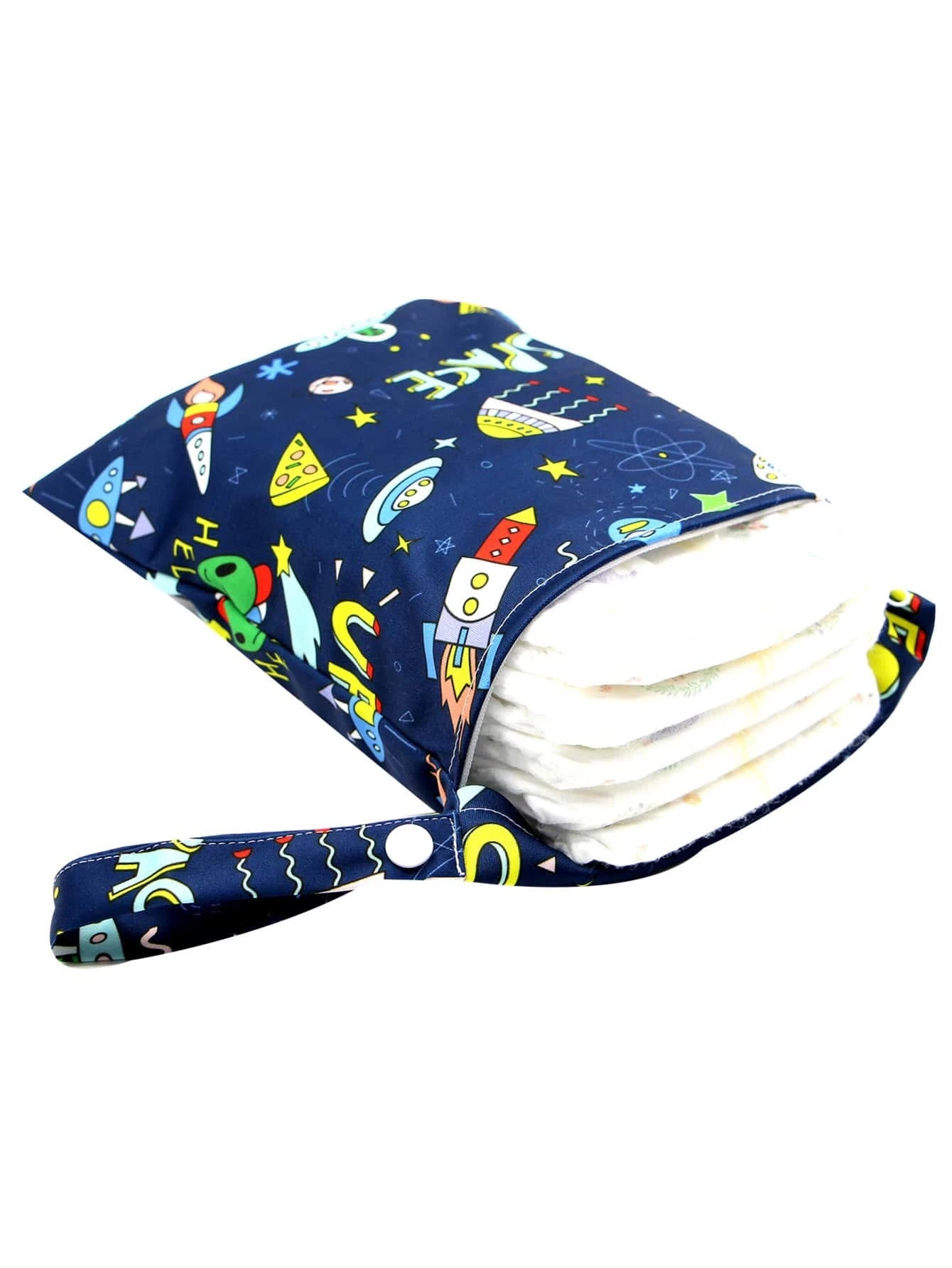 1pc Cartoon Graphic Diaper Bag Multicolor 7