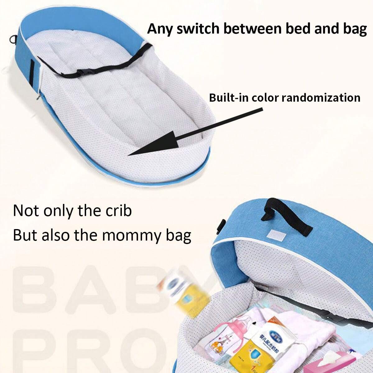 1pc Portable Foldable Anti-pressure Bed Inner Bed For Newborn Baby