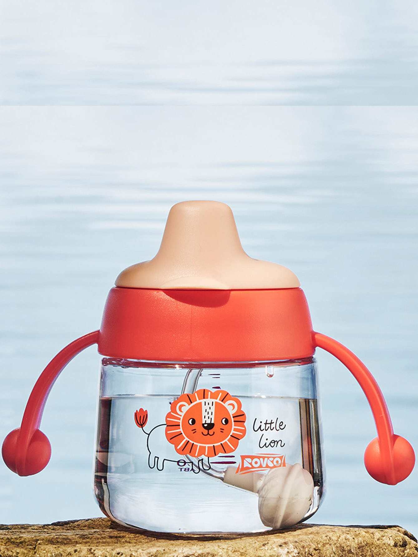 1pc Richell Training Cup For Babies, Suitable For 6 Months-1 Year Old, Unisex Red One-Size