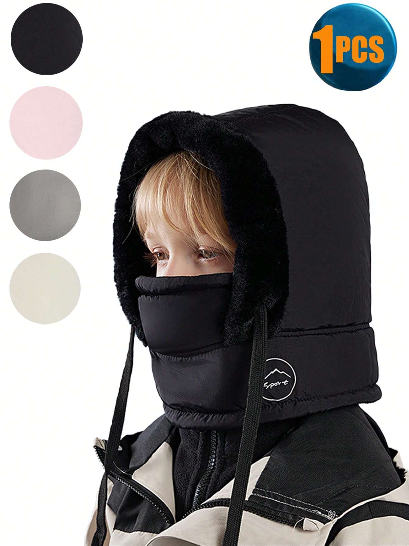 1pc 3-12Y Balaclava Kids Ski Mask, Winter Windproof Face Cover