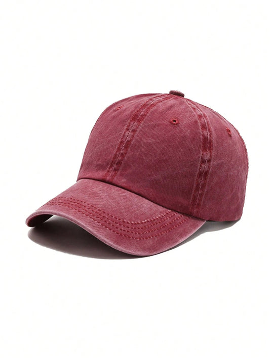 1pc Kids Sun Hat Baseball Cap Burgundy 9-15Y