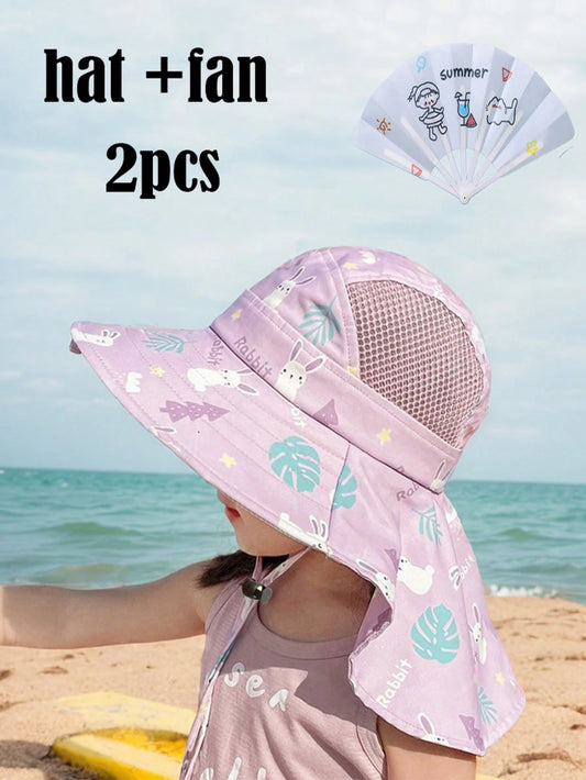 Mummy & Mee Cartoon Sun Visor Bucket Hat 6-10Y