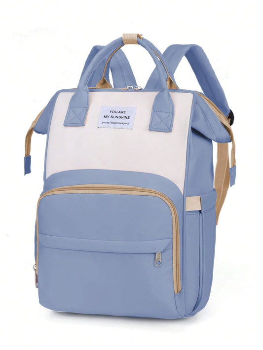 1pc Small Oxford Upgraded Fabric Diaper Bag With Milk Bottle Decoration One-Size