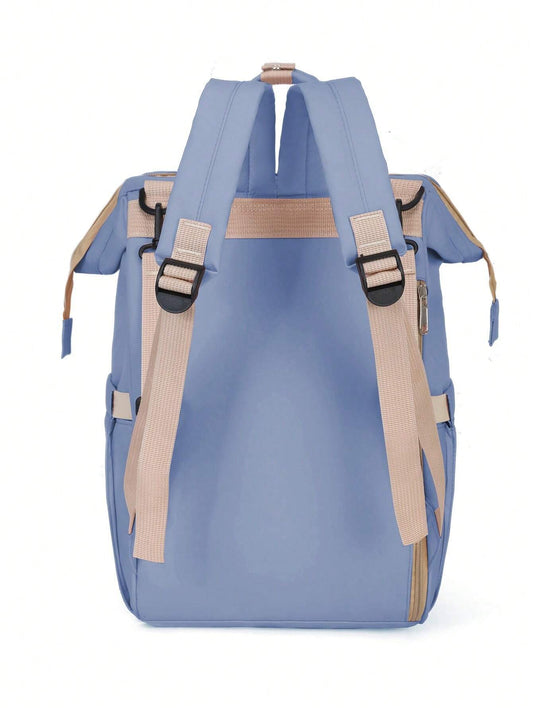 1pc Small Oxford Upgraded Fabric Diaper Bag With Milk Bottle Decoration