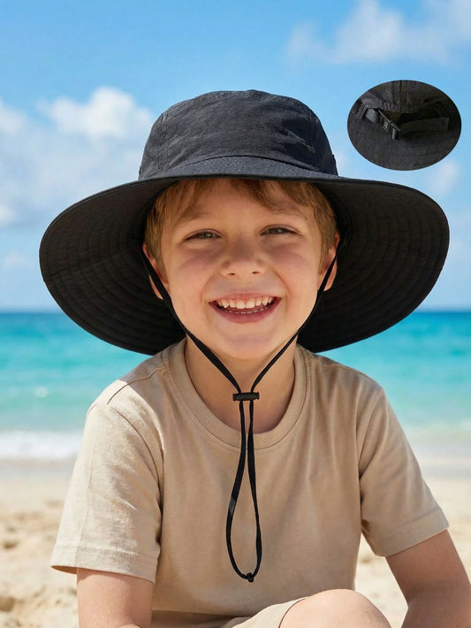 Mummy & Mee 1pc Unisex Kids Bucket Hat Black 3-8Y