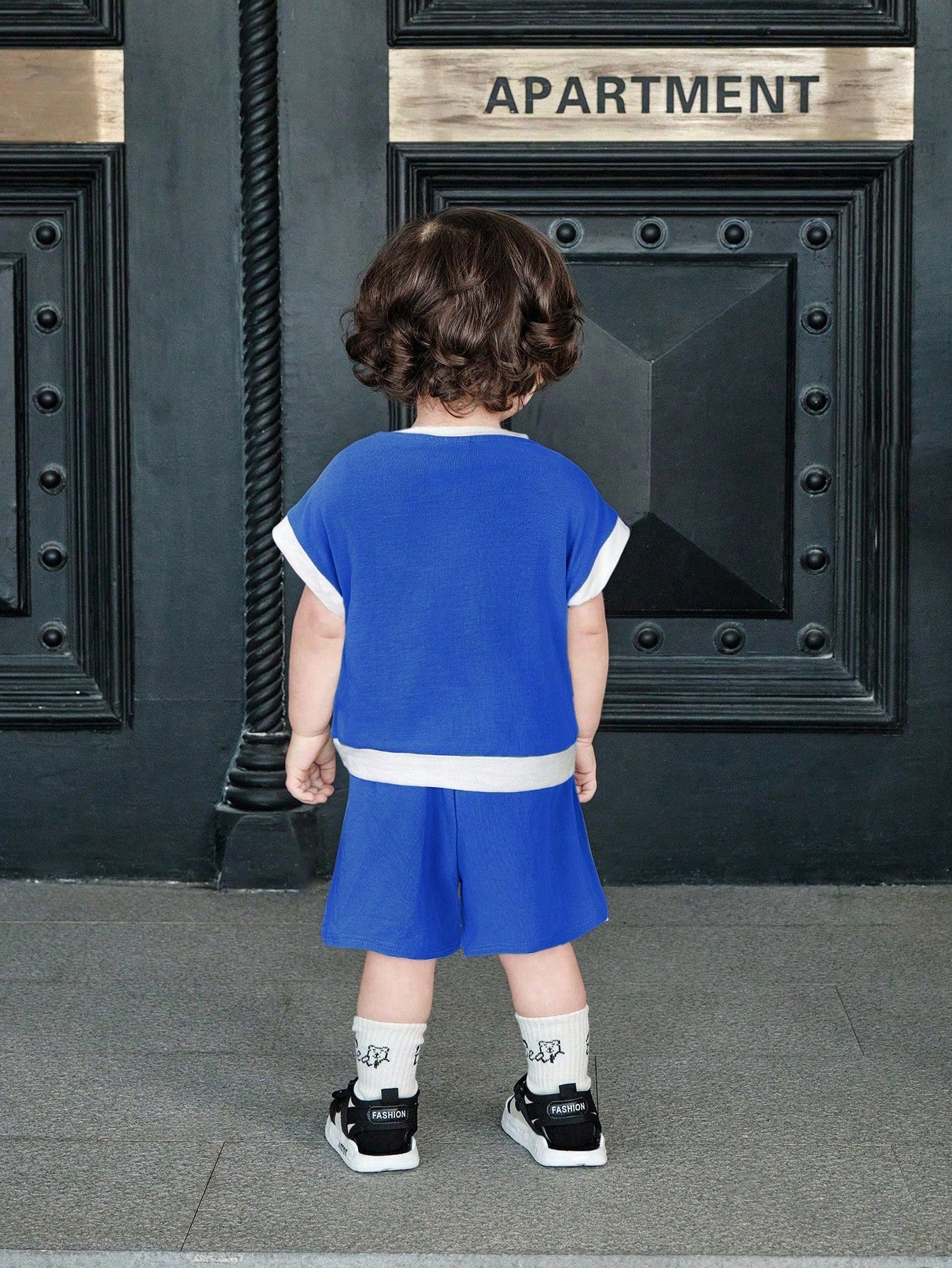 Baby/Toddler Casual Sports Striped Short Sleeve T-Shirt And Shorts Set