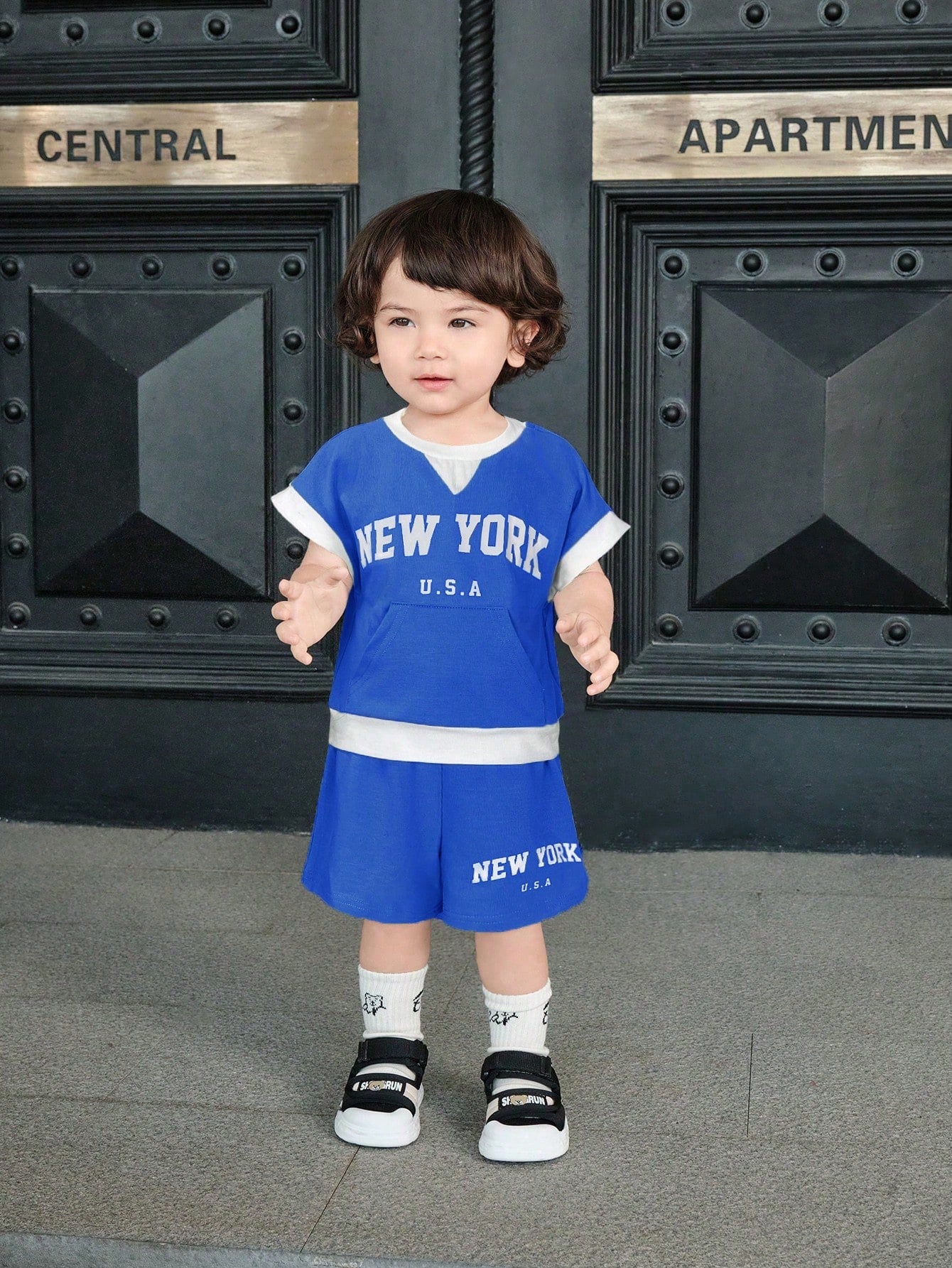 Baby/Toddler Casual Sports Striped Short Sleeve T-Shirt And Shorts Set