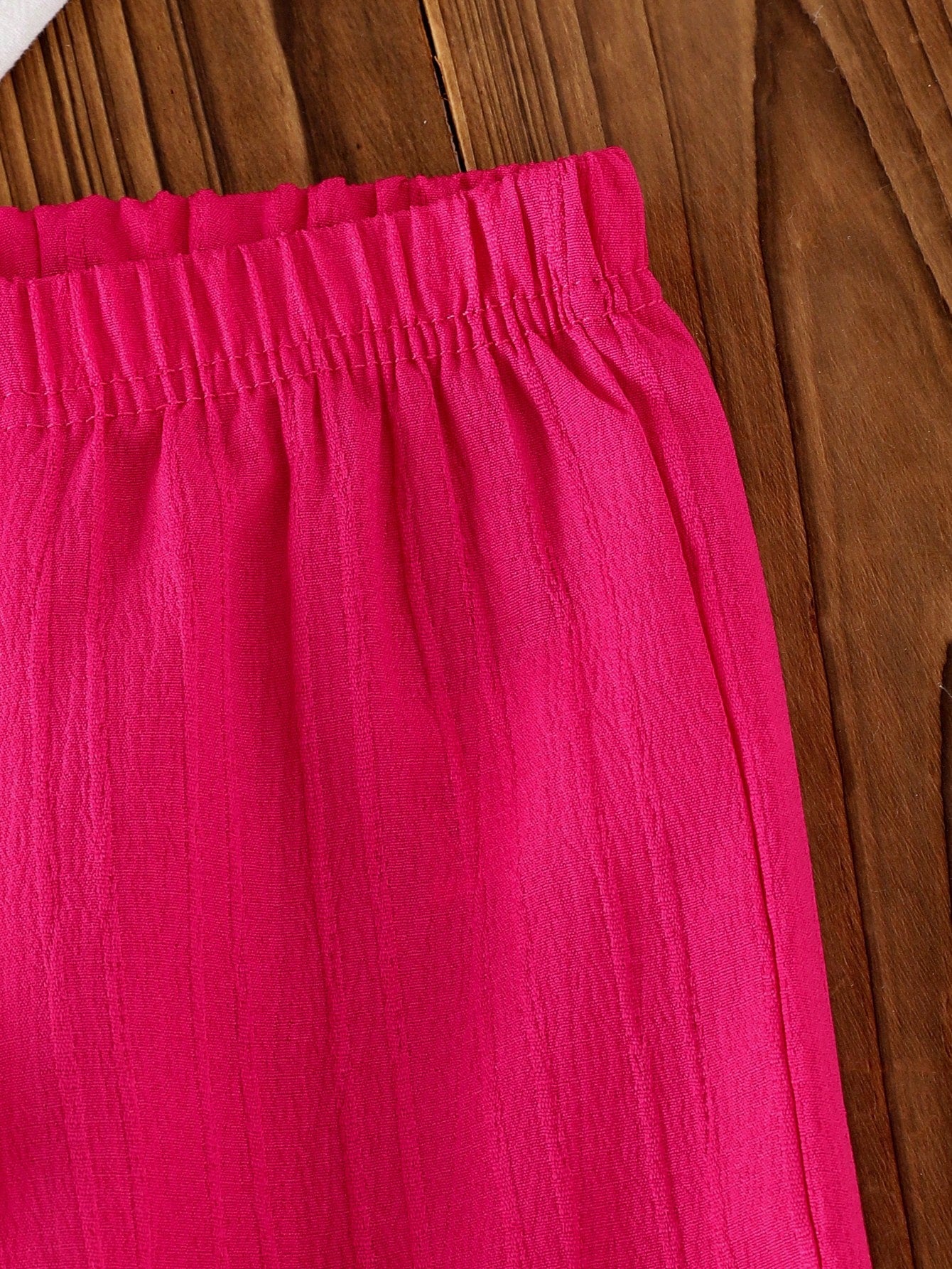Striped Sleeveless Ruffle Shoulder Top & Straight Pants Outfit